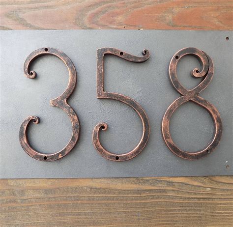 metal house numbers for hanging|5 inch metal house numbers.